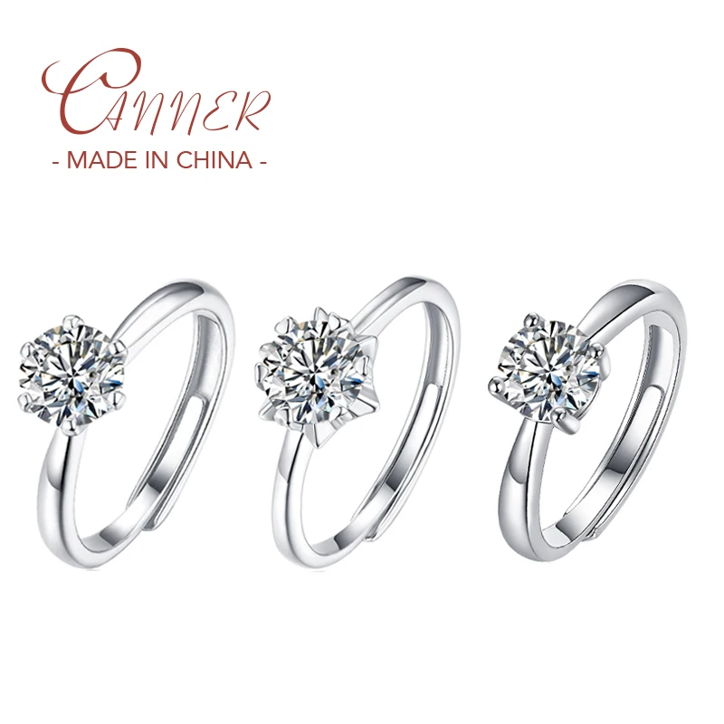 

Женское кольцо с муассанитом 1 карат, свадебное Ювелирное Украшение