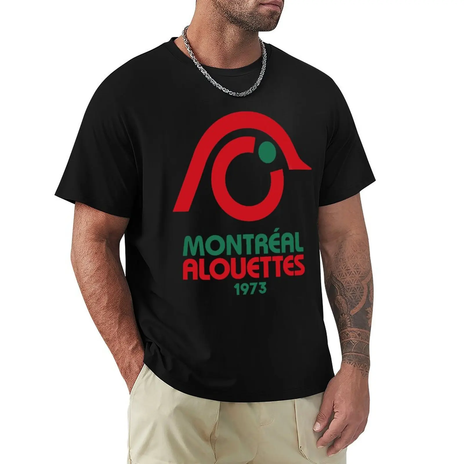 Фото Ретро-футболка Montreal Alouettes 1973 года, солнцезащитная, для активного отдыха на природе. №1