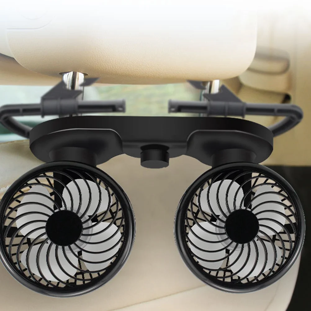 

1 Pc Electric Car Fan Oscillating Dashboard Prime Dual Head Fan Car Fan Cooler Fan for Car
