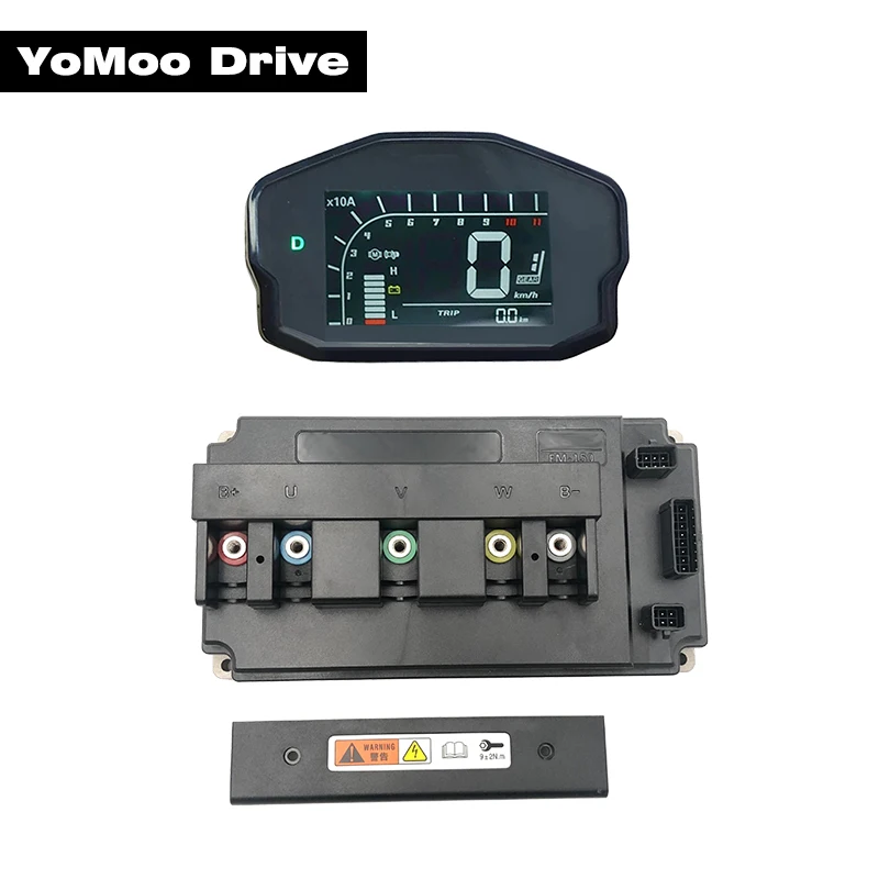 Фото Контроллер VOTOL EM-150 EM150S DC 150A 3кВт 4кВт с синусоидальной волной для моторов QS Hub и Mid-Drive, со спицевым двигателем, с ЖК-дисплеем DKD и одноканальным спидометром №1
