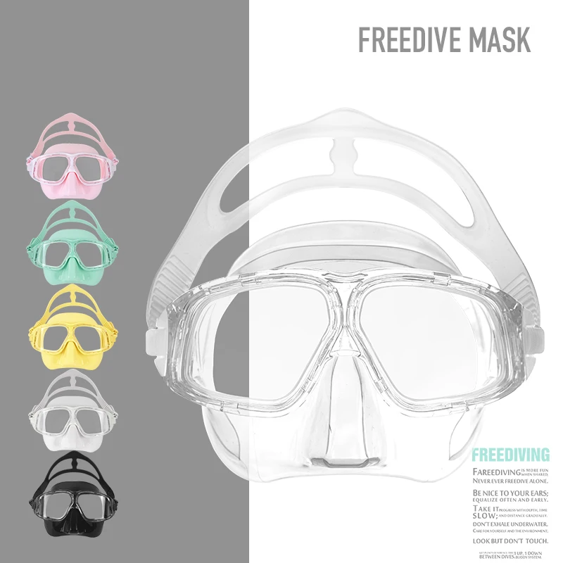 Anti-fog Freedive Snorkeling Diving Wide Vision Lens Mask Soft Silicone Snorkel Set Underwater Sport Equipment Swimming Goggles