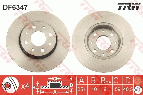 

Зеркало заднего тормоза TRW DF6347 MITO 08