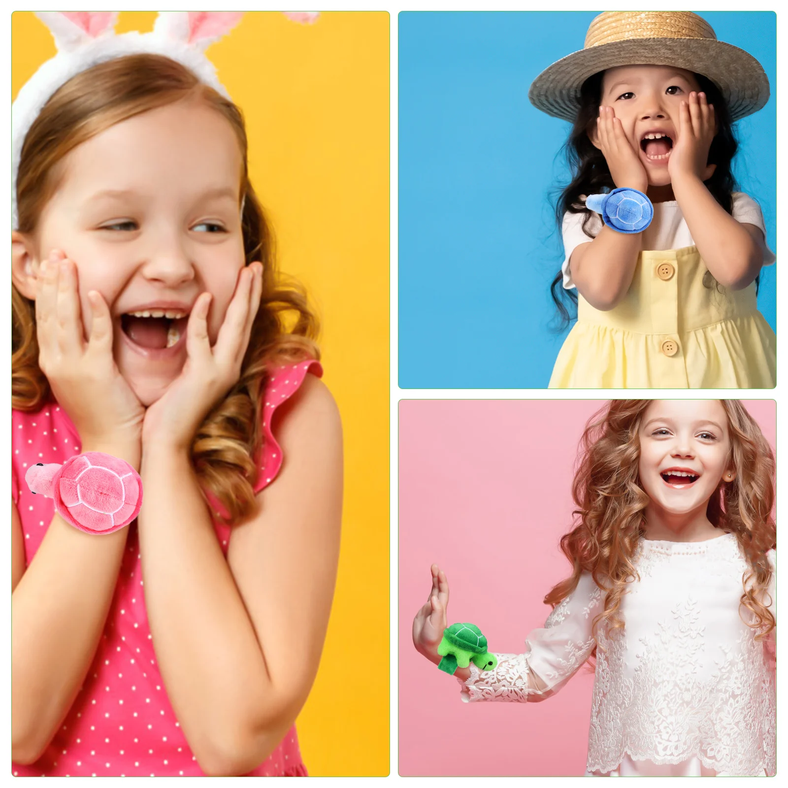 6 шт. плюшевые кольца с изображением горной черепахи набор чучело браслет