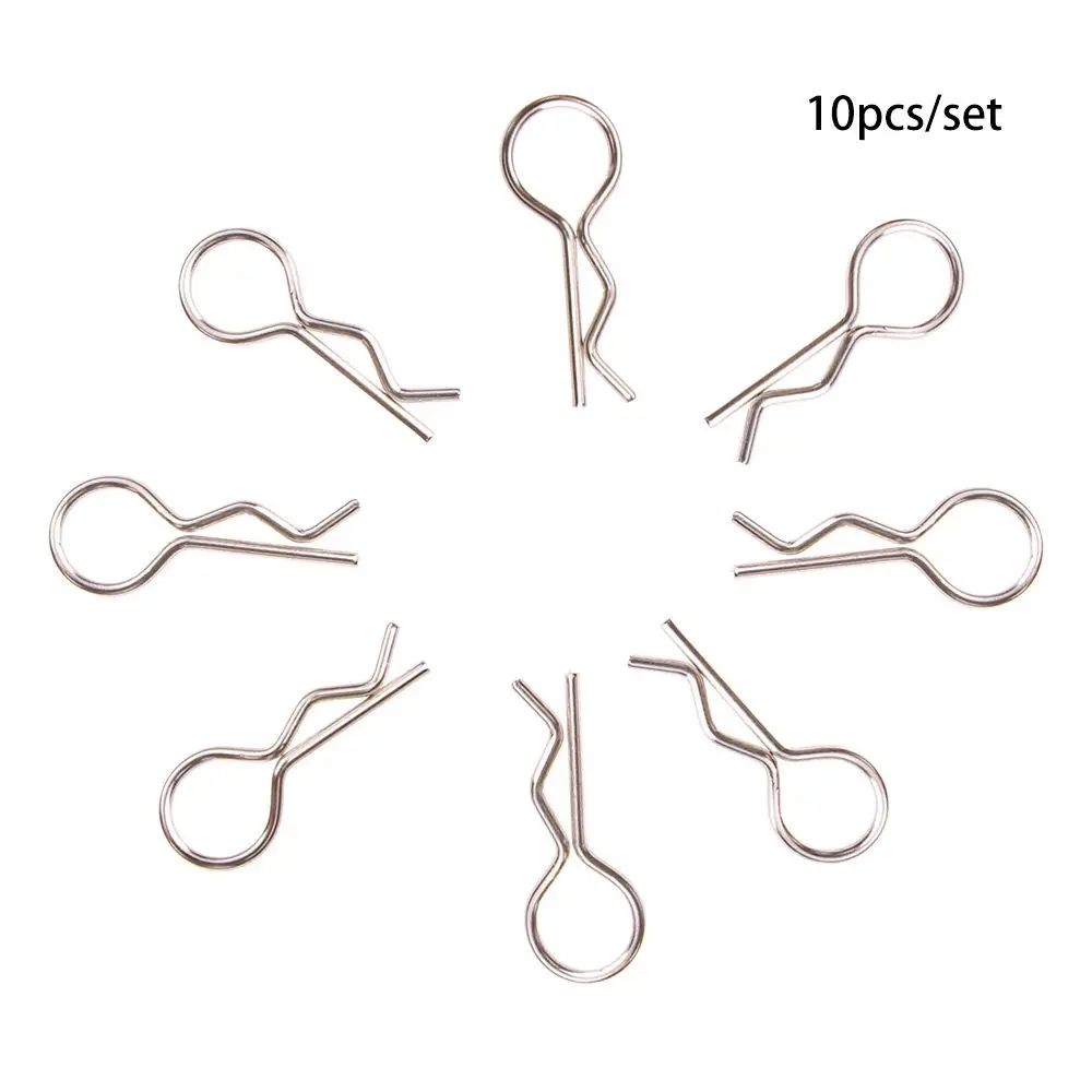

10 PCS Spare Part for HPI RC HSP Stainless Steel Body Shell Bolt Clip Pin 1/10 Model Clips