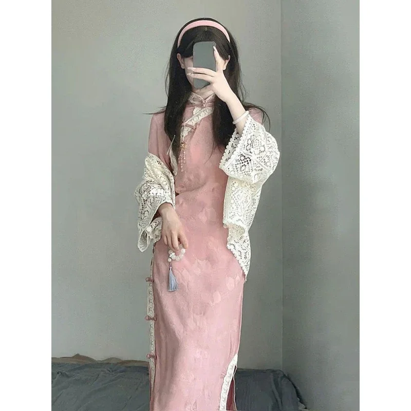 Новая женская одежда новинка элегантное платье-Ципао в китайском стиле