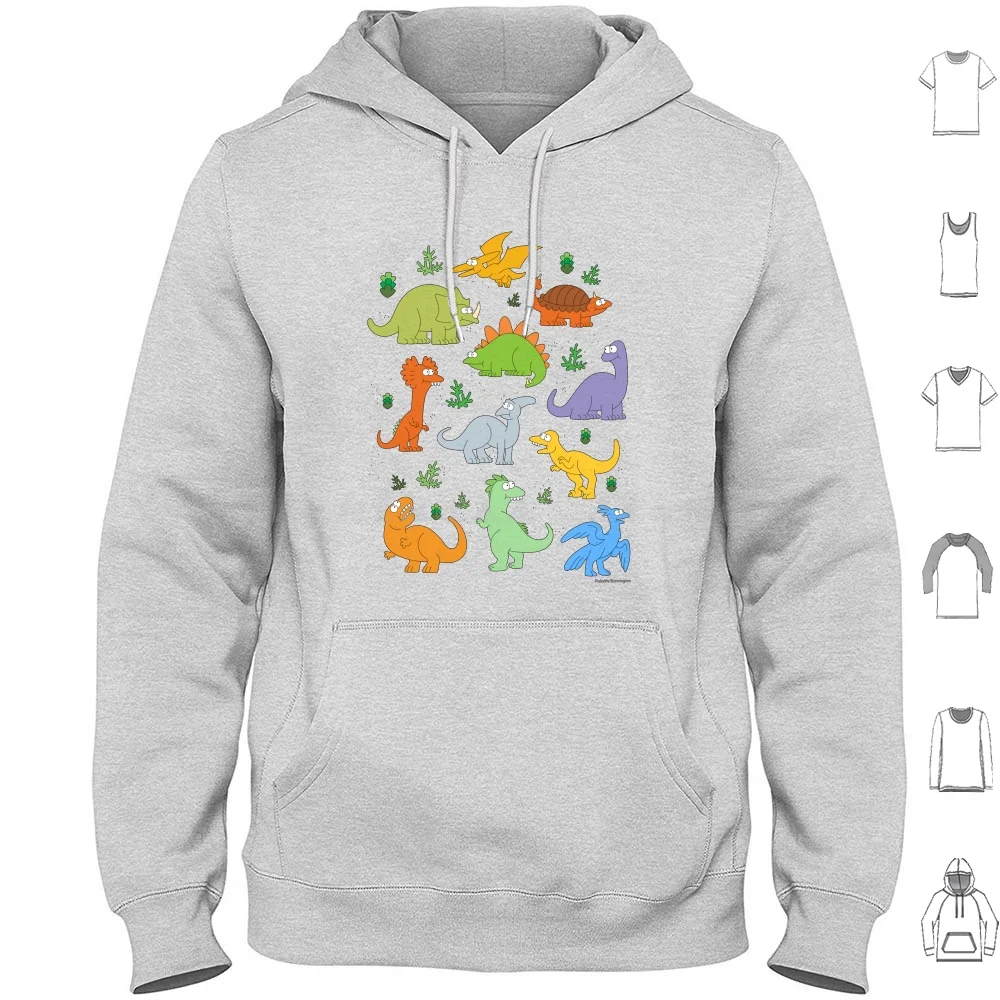 

Dinosaurs Hoodie cotton Long Sleeve Dinosaur Dino Cartoon Prehistoric Pattern Science Natural History Paleontology School