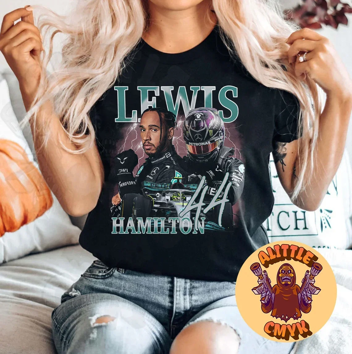 Футболка Льюиса Гамильтона футболка для гоночного чемпионата по формуле