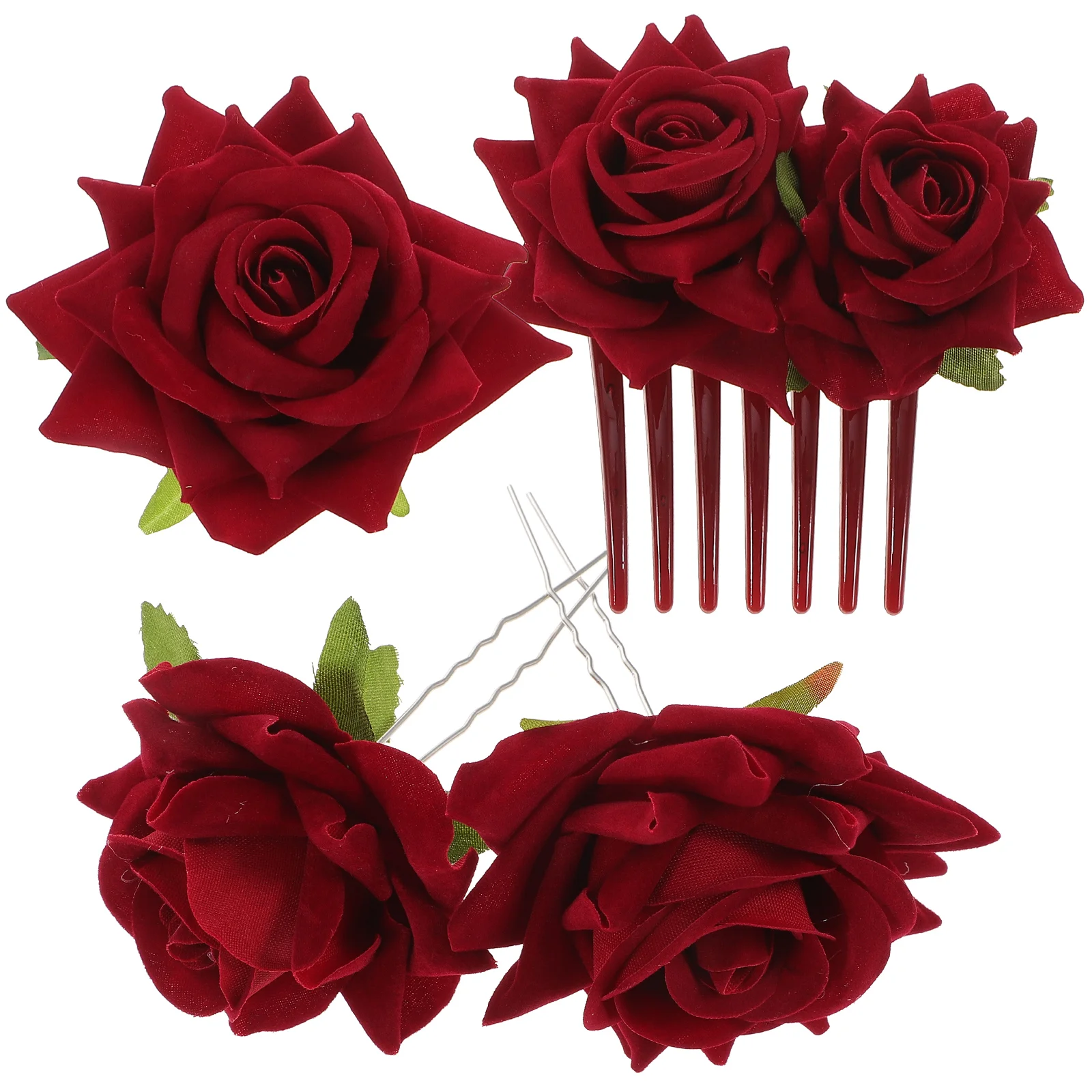 

Hair Accessories Rose Clip Bride Barrettes Girls Flower Brooch Plush Fabrics Bobby Pin