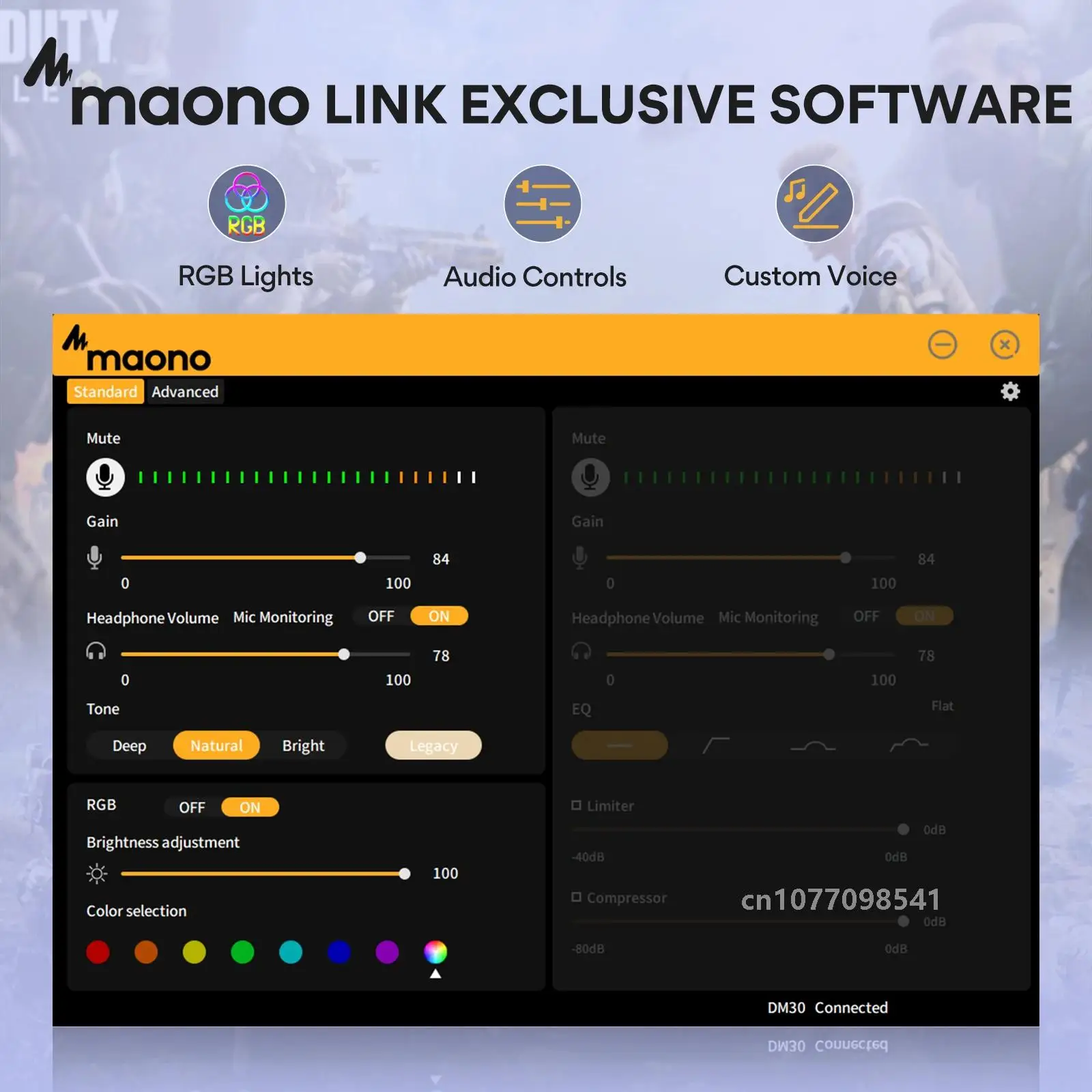 Игровой микрофон Maono DM30 RGB USB-микрофон