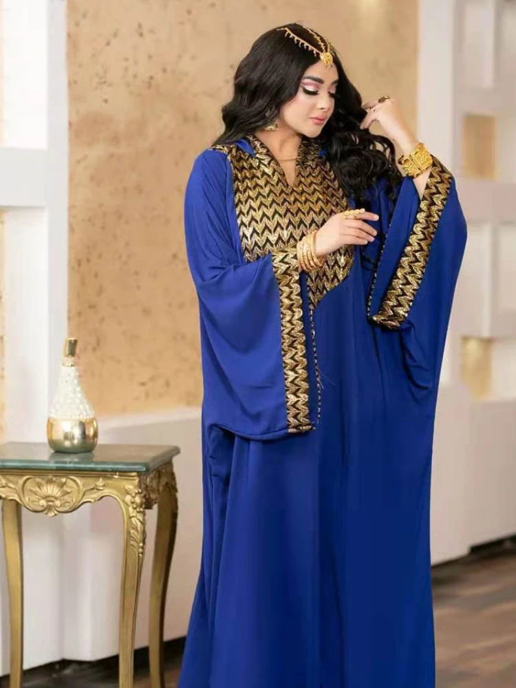 

African Dresses For Women Dashiki Full Diamond African Clothes Dubai Muslim Dress Africa Boubou Robe Muslim Fashion Abaya