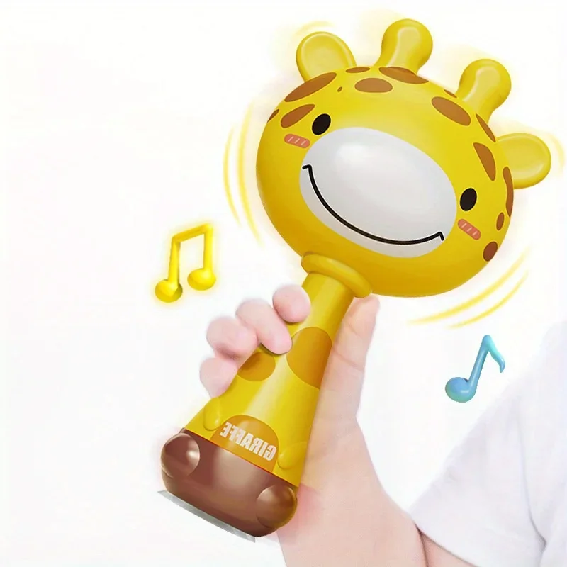 Интерактивная детская погремушка-жираф музыкальная ударная игрушка унисекс