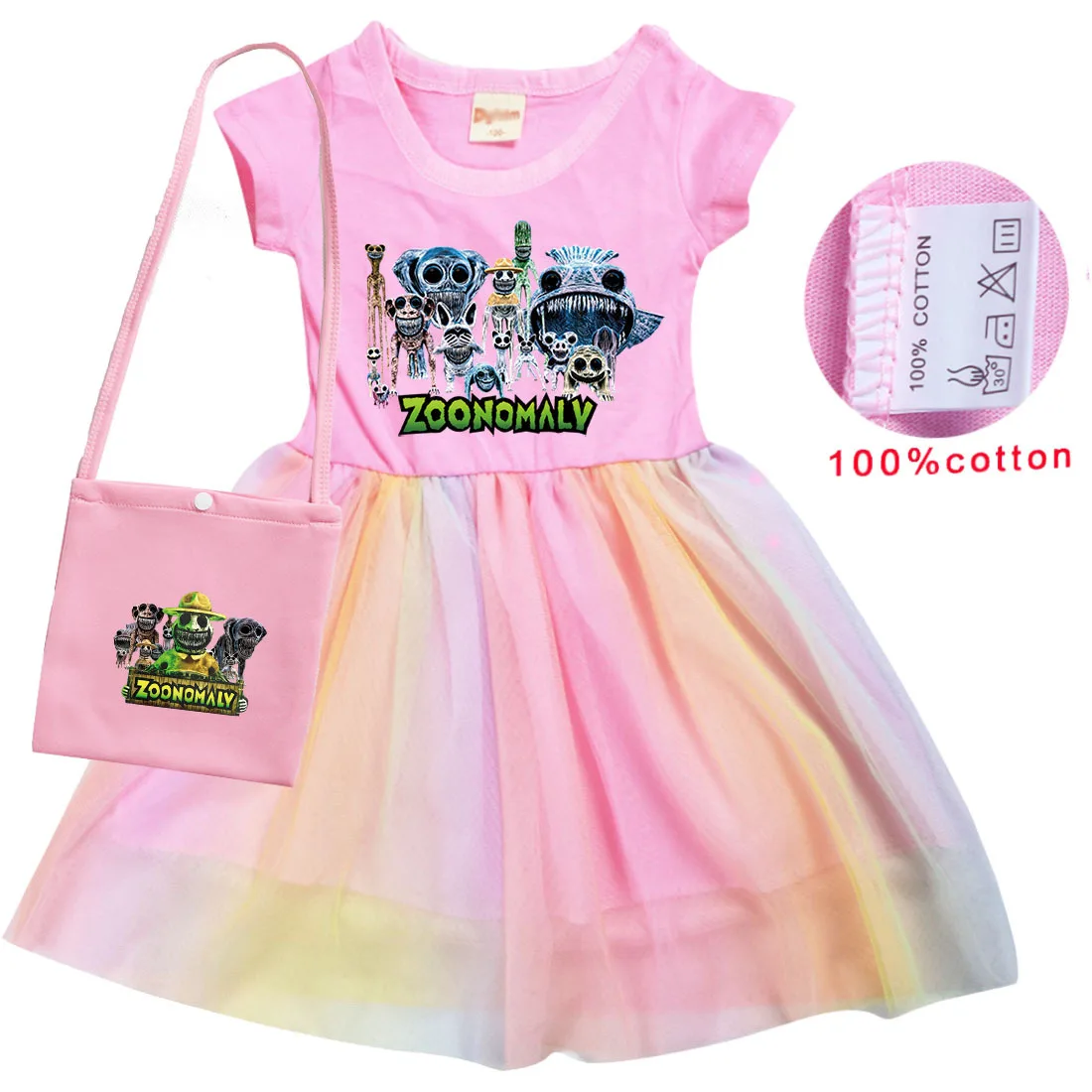 Детское летнее платье с коротким рукавом для девочек