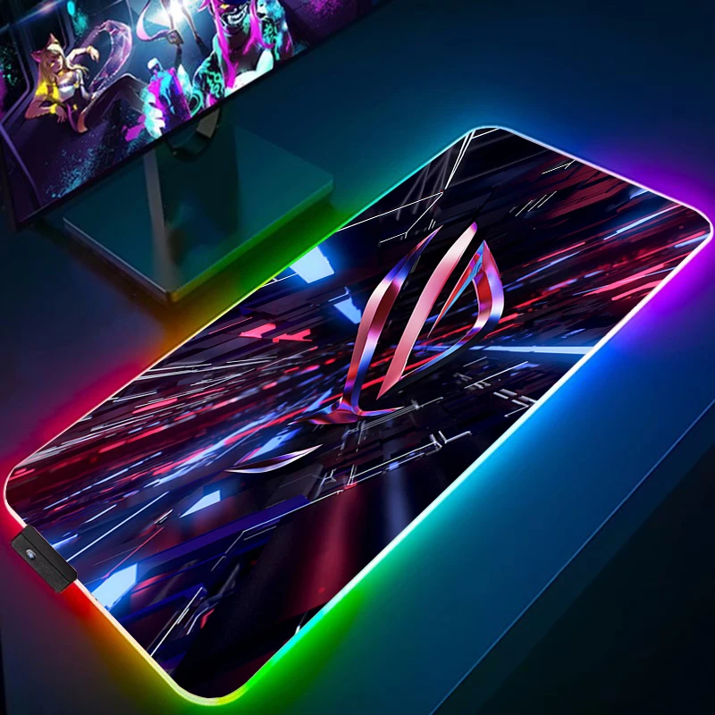 

Mouse Mat ASUS ROG Gaming Accessories Mousepad Rgb Gamer Cabinet Keyboard Desk Pad Mats Pc Xxl Anime Carpet Large Computer