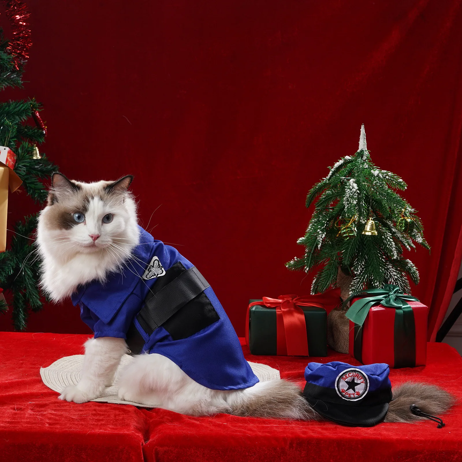 Хэллоуин домашнее животное собака щенок полицейский косплей костюм маленькие