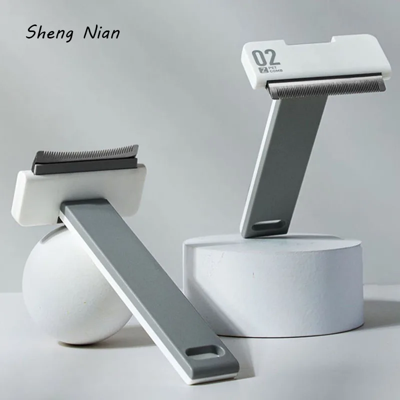 

Modern-ish Brief Style Cat Comb Fashion Skin Friendly Floating Hair Pet Brush Durable Washable Medium Small Dog Hair Remover