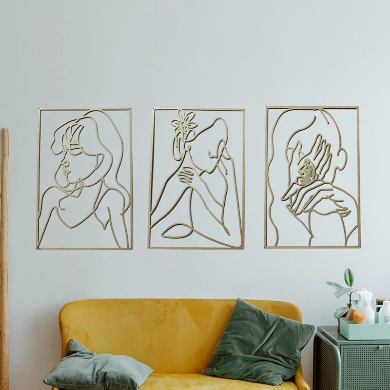 

Металлический сексуальный женский Настенный декор K1MF, современная абстрактная настенная скульптура, минималистский декор