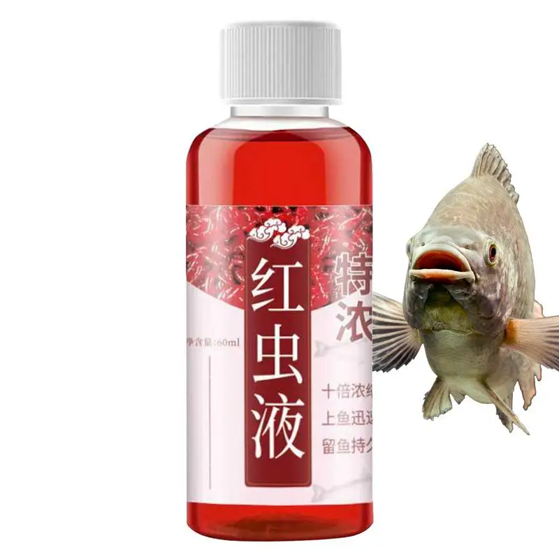 

Fish Bait Food Attractant High Concentration Red Worm Fish Bait Attractant Enhancer 60ml Flavoured Fishing Bait Additive Fishing