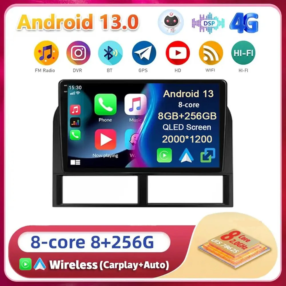 Для Jeep Grand Cherokee II WJ 1998-2001 2002 2003 2004 Android 13 Carplay автомобильный радиоприемник GPS стерео