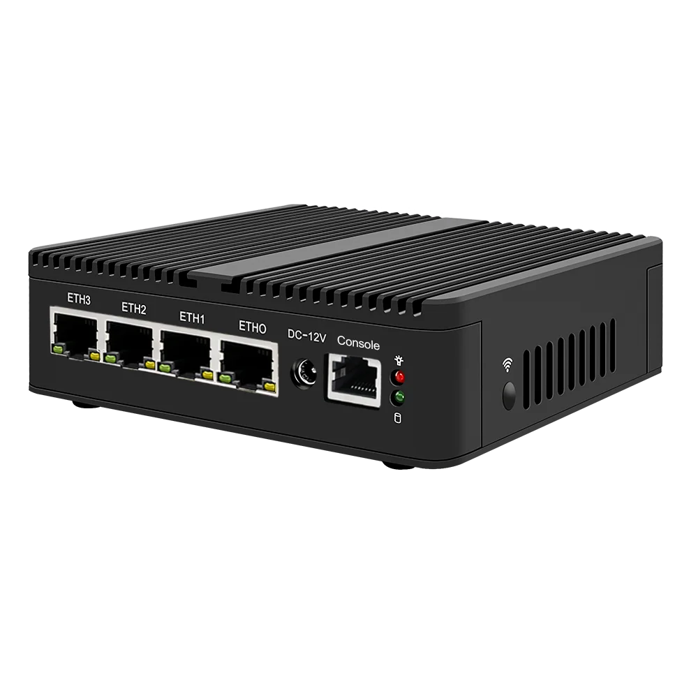PfSense брандмауэр N5105 роутер 4x Intel i225-V B3 2 5G LAN 2xDDR4 NVMe промышленный безвентиляторный