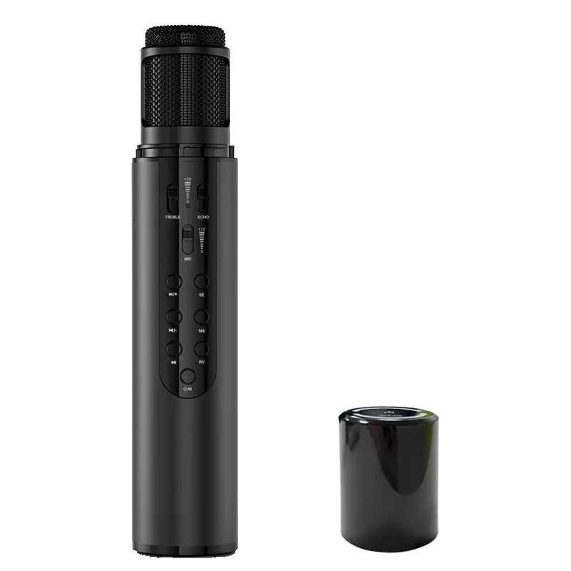 

K1 Sound card Speaker Mic Wireless Speaker Bluetooth Microphone Sound Card Dynamic Sing Song The Stereo Live Moving Coil Large
