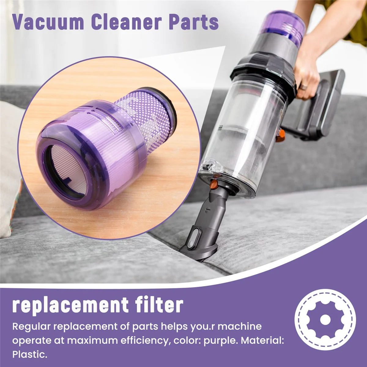 1 шт. моющийся Hepa-фильтр для Dyson V12 Detect Slim Absolute Total Clean пылесос запасные части