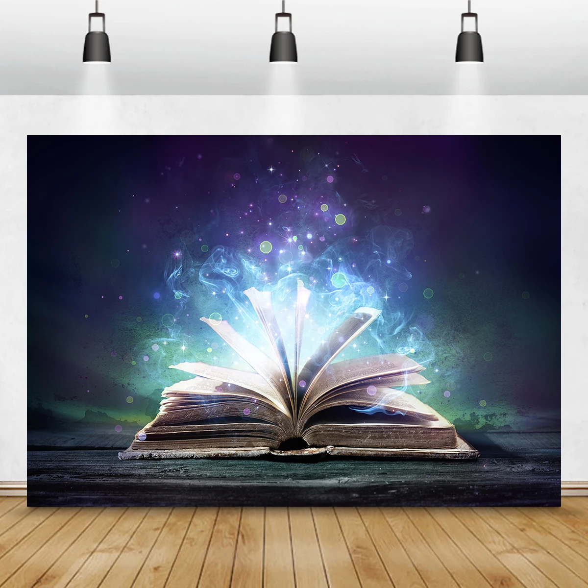 

Ведьма Алфавит фон книжный шкаф комната летающие волшебные книги Фэнтези библиотека фон для детской вечеринки украшение Баннер фотография