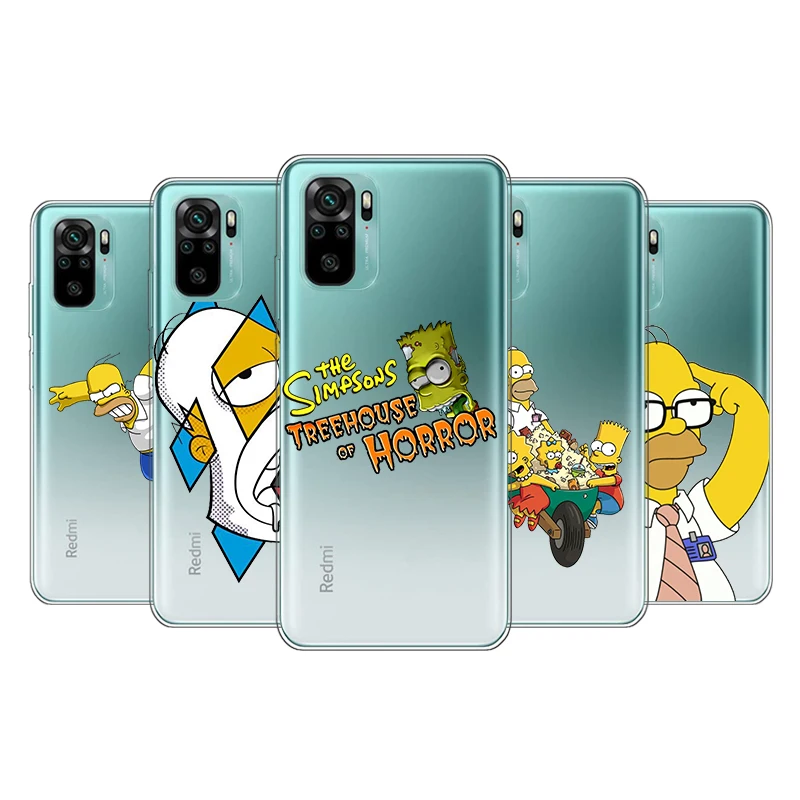 

Transparent Cover Family The Simpsons For Xioami Redmi Note 10 10S 9T 9S 9 8T 8 7S 7 6 5A 5 4X 4 Pro Max Phone Case