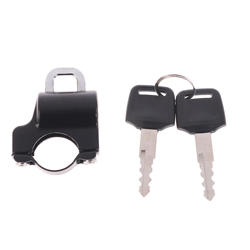 1set Anti-theft Helmet Lock Security For 7/8'' Handlebar Fit Honda Yamaha Kawasaki Suzuki Victory Motorcycle DIrt Bike - купить по