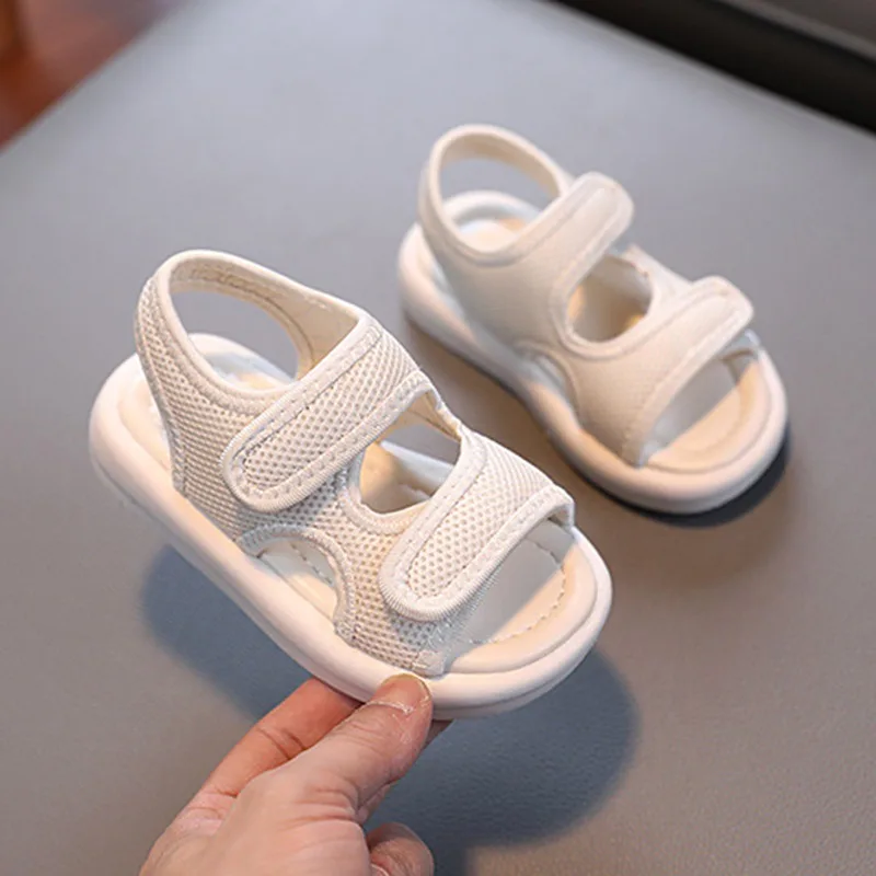 Children's Shoes Boy's Fashion Breathable Baby Sandals Summer 2023 New White Cool Slippers Sandals 21-30 baby sandals for girl