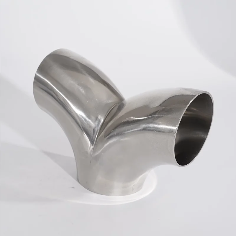 Санитарная стыковая сварка из нержавеющей стали SUS 304 трехходовая трубка с