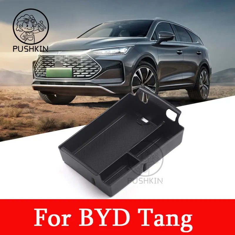 

For BYD Tang II EV Tan 2021~2023 2022 Armrest Storage Box Center Console Flocking Organizer Containers Interior Car Accessories