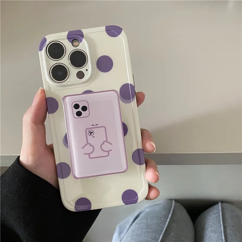 

Cute Creative Personality 3d Camera Folding Stand Couple's Soft Case For Iphone 11 12 13 Pro Max 7 8 Plus Xr X Xs Cover Fundas