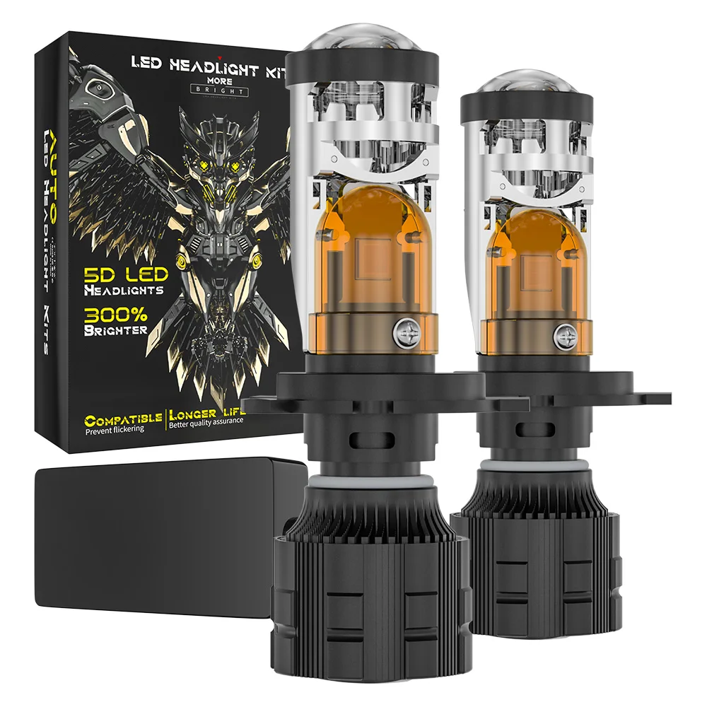 

DXZ Car Headlight Mini Lens H4 LED Projector Bulb Canbus A8 70W 6000K 3000K 18000LM 12V Auto Motorcycles HeadLamp High Low Beam