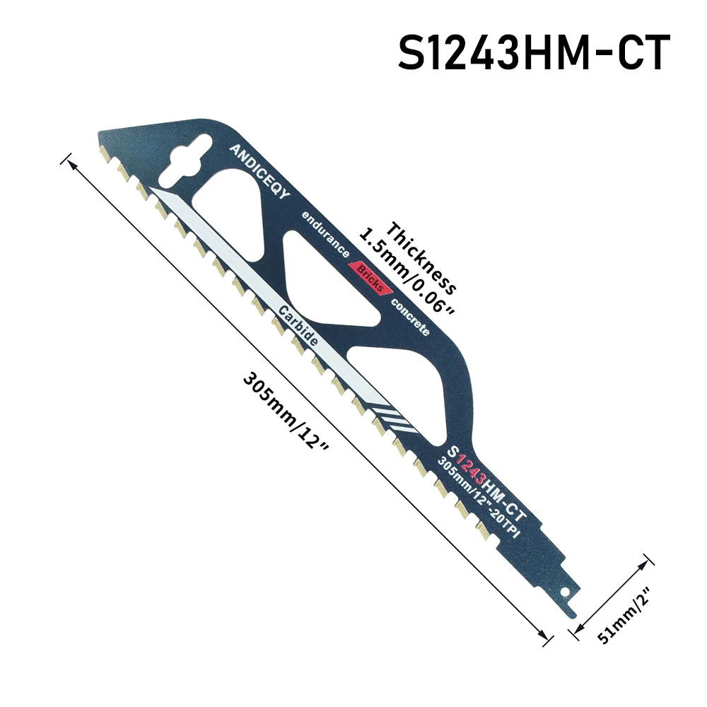 

Универсальное Лезвие Для Сабельной Пилы Из Сплава Для Резки Пузырькового Кирпича, Полого Кирпича