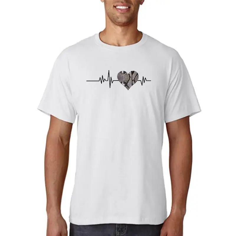 

New Fashion Leopard Love Heartbeat Print T Shirt Women Summer Short Sleeve T-shirt White Tee Shirt Harajuku Women Tee Tops