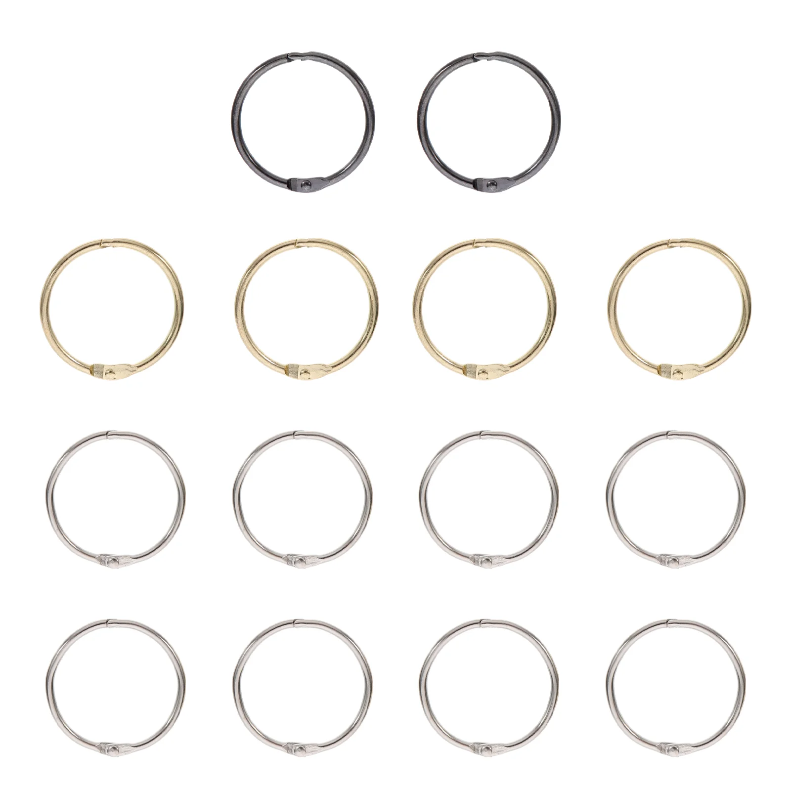 

Rings Binder Leaf Loose Book Metal Notebook Ring Binding Supplies Clip Small Round Key Paper Scrapbooking Office Comb Spines
