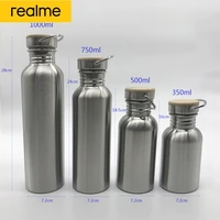 realme portable stainless steel water bottle with handle 1000ml sports flasks travel cycling hiking camping bottle
