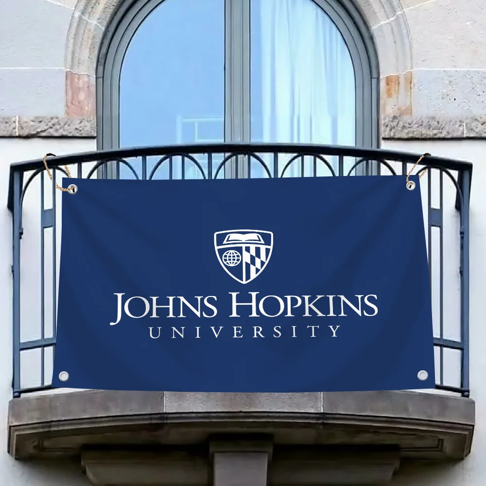 Флаг Университета J-Johns Hopkins с четырьмя отверстиями пластиковый флагшток