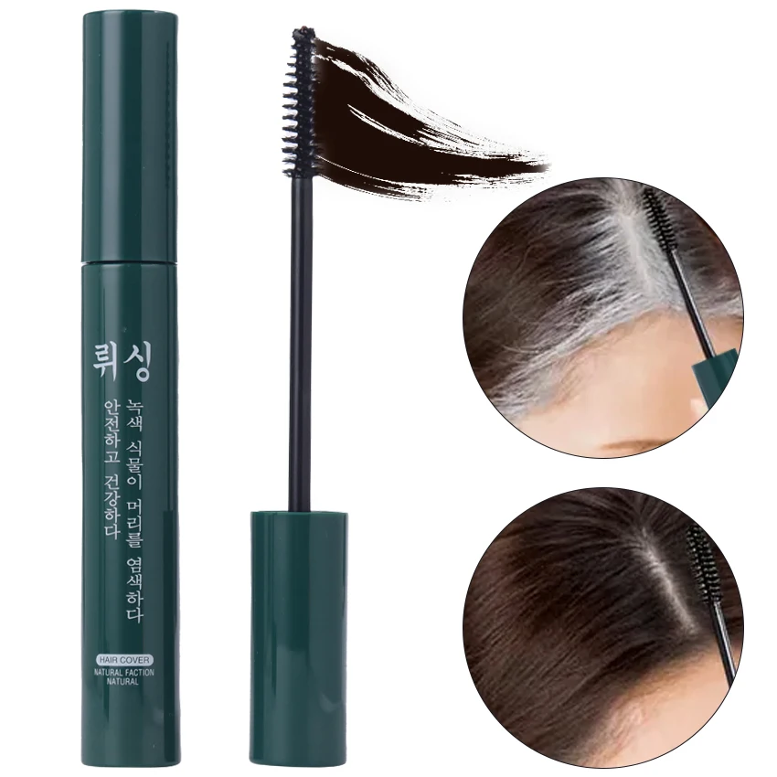 Brush Diy Hair Color One-time White Grey Hair Cover Up Plant Formula Hair Dye Stick