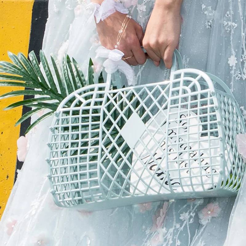 

Новая Корзина для белья в ванную комнату, маленькие складные сетчатые портативные пластиковые Органайзеры для хранения домашней одежды, корзина для пикника