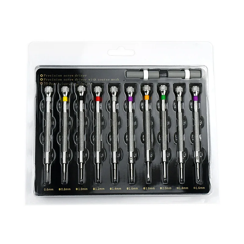 

10PCS 316L Steel Precision Screwdriver Kits , Including 10PCS Spare Blades, Watchmaker Repair Tools, Screwdrivers For Horology