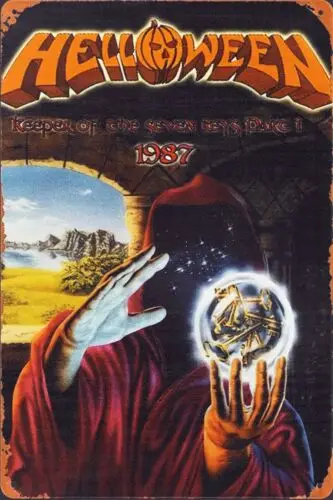

1p,Halloween -Keeper of the Seven Keys 1987-Tavy Metal -Tin Metal Poster Sign