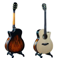 left resonator acoustic guitar large resonator wood jazz guitar body six string 40 inches guitarra acustica music instrument