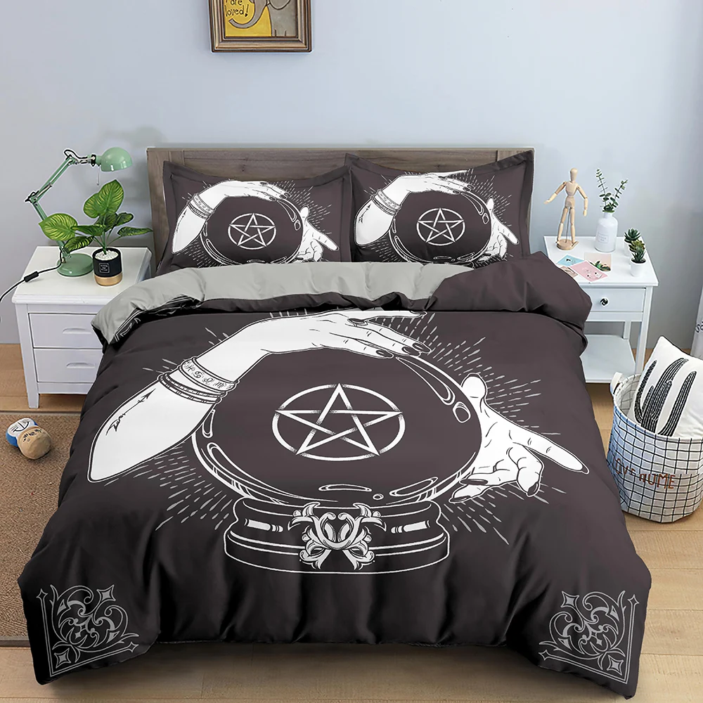 

Simple Style Bedding Set Divination Ball Duvet Cover 2/3pcs Queen King Size Mystical Microfiber Quilt Cover Adults Bedroom Decor