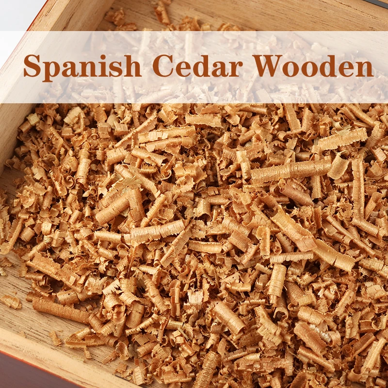 

Natural Cedar Wood shavings Sawdust Premium Spanish Cedar Humidor Box Cigar Case Maintain Cigar Moisturizer Humidity 50g/Pack