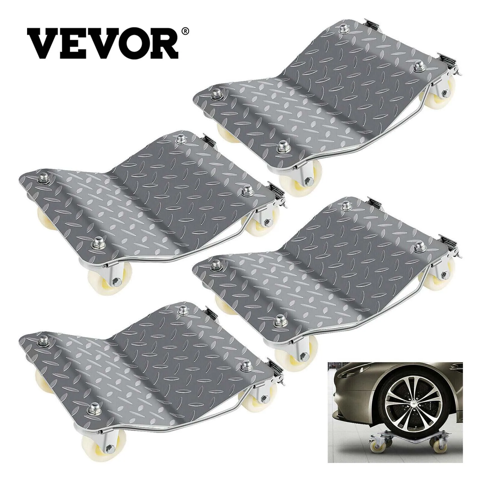 

Set of (4) Auto Dolly Wheel Tire 12"x16" Skate Castor Repair Moving Slide
