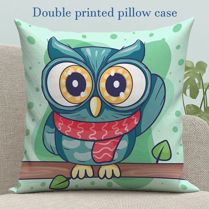 

Kawaii Decorative Pillowcase 40x40 Cute Cushion Cover 40x40cm Owl Pillowcases for Pillows 45x45 Cushions Covers Pillow Cases