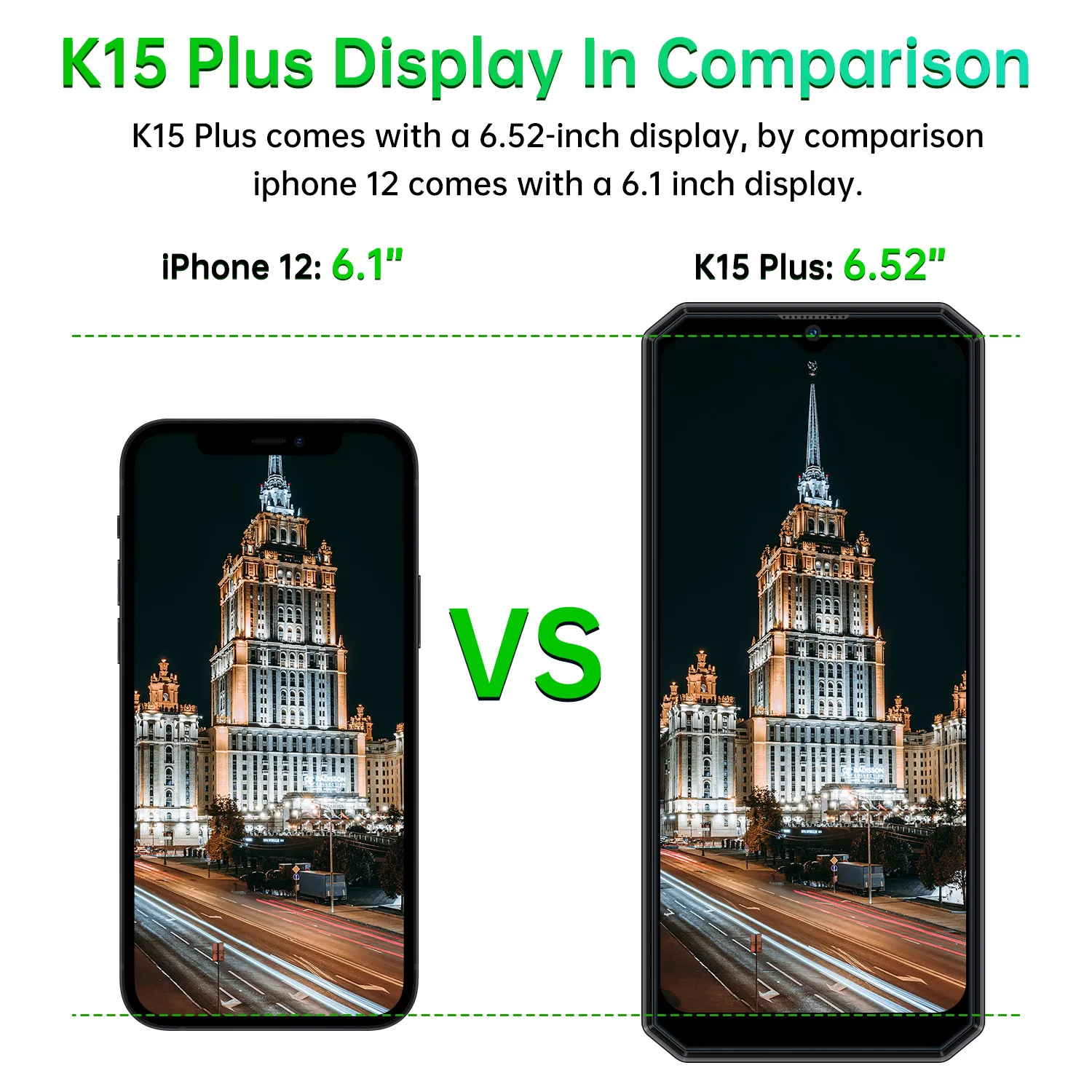 OUKITEL K15 Plus Smartphone 10000mAh 6.52'' Display Android 10.0   4GB+32GB 13MP Triple Rear Cameras NFC Mobile Phone