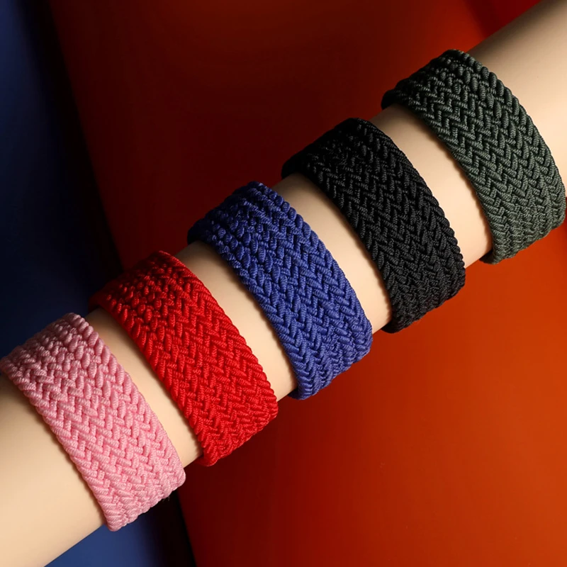 

Braided Solo Loop Nylon Strap For Xiaomi Amazfit GTS 2 Mini/GTS 2E Smart Watch Band Women Bracelets For Amazfit Neo/Bip S U Lite