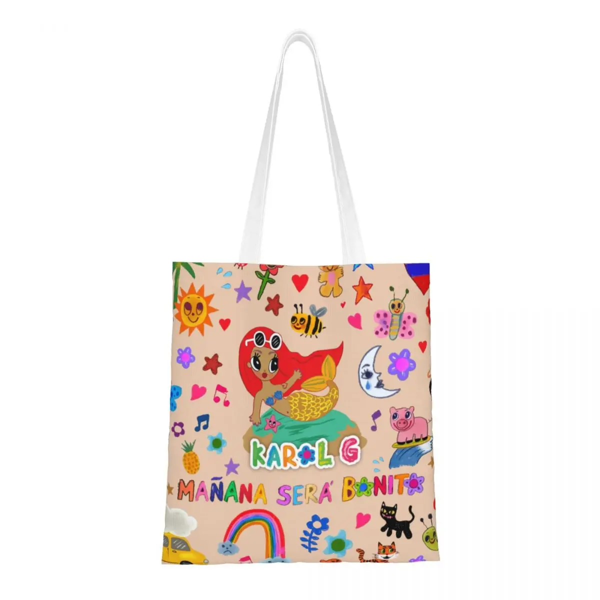 Пользовательские Karol G продуктовые сумки-тоут для покупок женские Kawaii регги Ainger